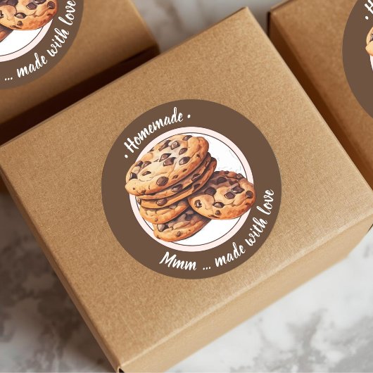 Aangepaste tekst waterverf cookies sticker