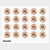 Aangepaste tekst waterverf cookies sticker (Vel)
