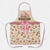 Aangepaste tekst, Waterverf Cupcake en dessert Schort (Voorkant)
