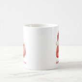 Aangepaste tekst waterverf Kerstman met cadeau Koffiemok (Center)