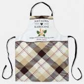 Aangepaste tekst, waterverf keuken schort (Voorkant)