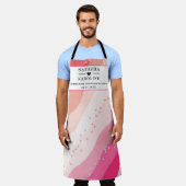 Aangepaste tekst, waterverf keuken schort (Gedragen)