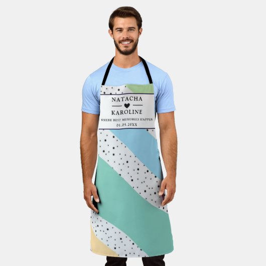 Aangepaste tekst, waterverf keuken schort (Gedragen)