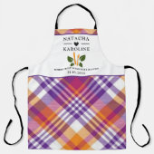 Aangepaste tekst, waterverf keuken schort (Voorkant)