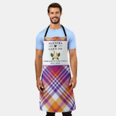 Aangepaste tekst, waterverf keuken schort (Gedragen)