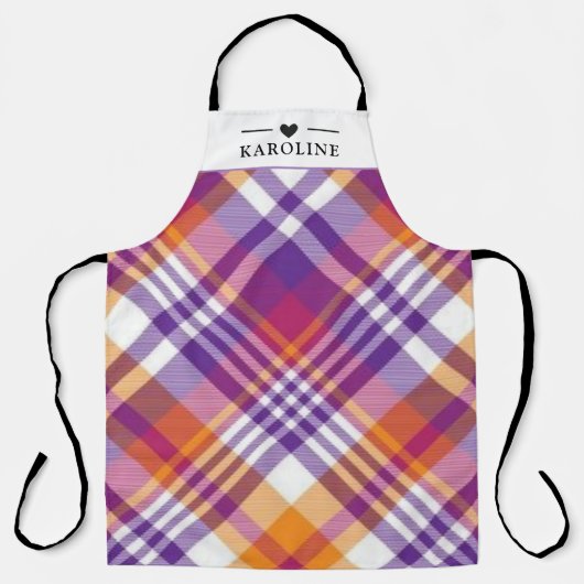 Aangepaste tekst, waterverf keuken schort (Voorkant)