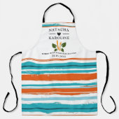 Aangepaste tekst, waterverf keuken schort (Voorkant)