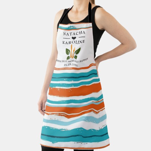 Aangepaste tekst, waterverf keuken schort (Insitu)