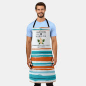 Aangepaste tekst, waterverf keuken schort (Gedragen)