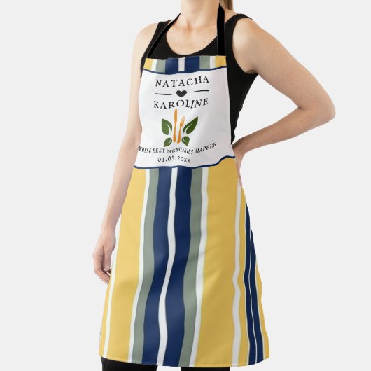 Aangepaste tekst, waterverf keuken schort (Insitu)