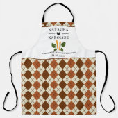 Aangepaste tekst, waterverf keuken schort (Voorkant)