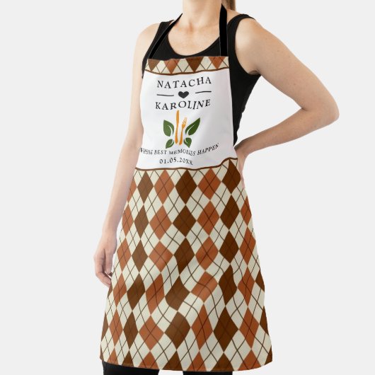 Aangepaste tekst, waterverf keuken schort (Insitu)