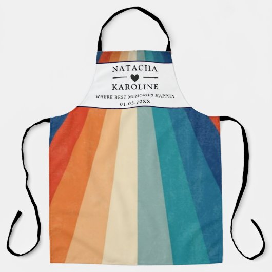 Aangepaste tekst, waterverf keuken schort (Voorkant)