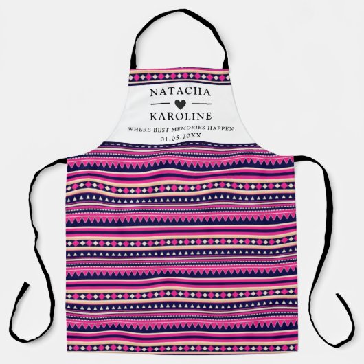 Aangepaste tekst, waterverf keuken schort (Voorkant)