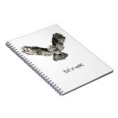 Aangepaste tekst, Waterverf Owl, vogeldier, Natuur Notitieboek (Rechterzijde)