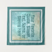 Aangepaste tekst Waterverf plastic tapijt Wandkleed (Voorkant (horizontaal))