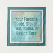 Aangepaste tekst Waterverf plastic tapijt Wandkleed (Voorkant)