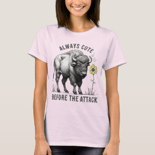 Aangepaste tekst western buffel bloem Amerikaanse T-shirt
