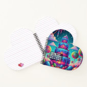 Aangepaste tekst Whimsical Candy Castle Toren Zoet Notitieboek (Binnen)