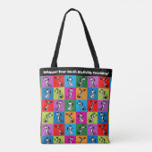 Aangepaste tekst Whippet Wonder Tote Bag (Achterkant)