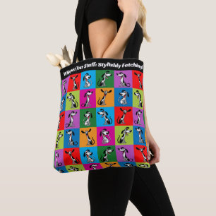 Aangepaste tekst Whippet Wonder Tote Bag