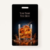 Aangepaste tekst Whiskey op de rotsen Badge (Voorkant)