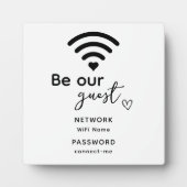 Aangepaste tekst Wifi Wachtwoord Netwerk Thuis Cad Fotoplaat (Voorkant)