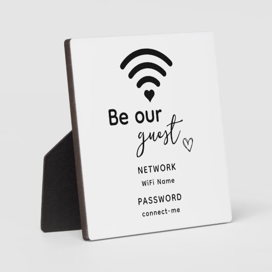 Aangepaste tekst Wifi Wachtwoord Netwerk Thuis Cad Fotoplaat (Voorkant)