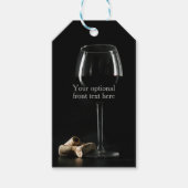Aangepaste tekst "Wijnglas" Cadeaulabel (Voorkant)