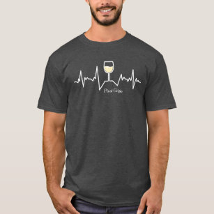 [Aangepaste tekst] Wijnglas Heartbeat Wijn Lover T-shirt