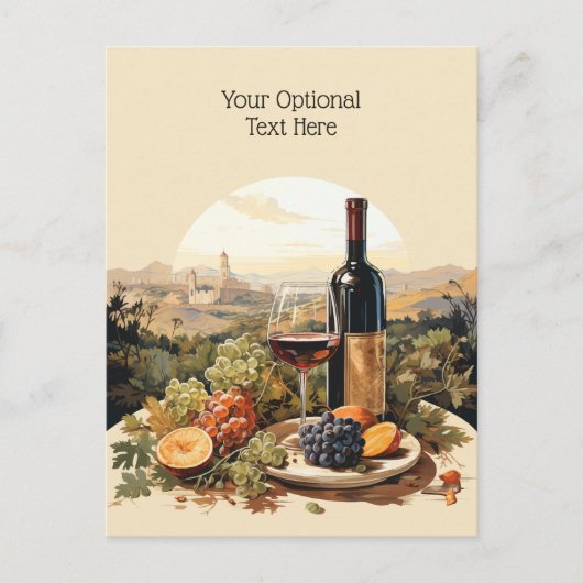 Aangepaste tekst Wijnliefhebber's Briefkaart (Voorkant)