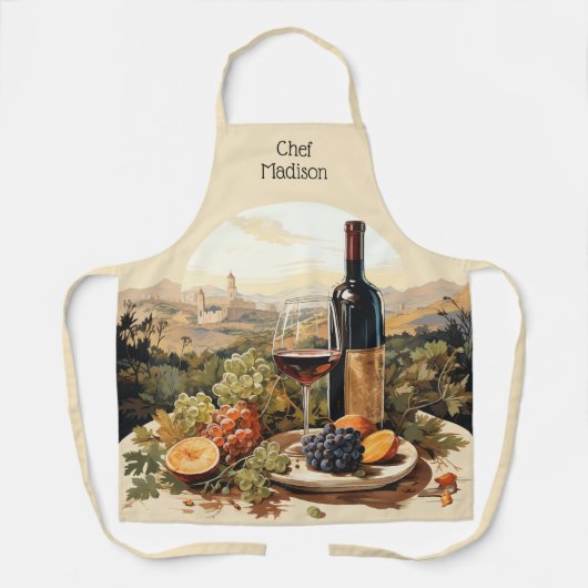 Aangepaste tekst Wijnliefhebber's Schort (Voorkant)