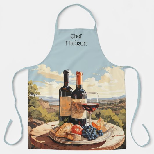Aangepaste tekst Wijnliefhebber's Schort (Voorkant)
