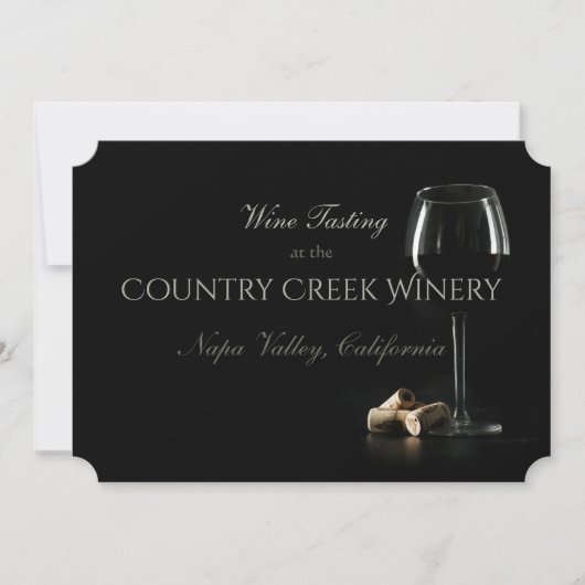 Aangepaste tekst Wijntest/cocktail Party Kaart (Voorkant)