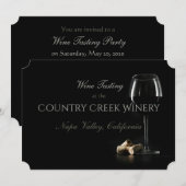 Aangepaste tekst Wijntest/cocktail Party Kaart (Voorkant / Achterkant)