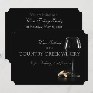 Aangepaste tekst Wijntest/cocktail Party Kaart