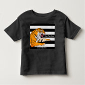Aangepaste tekst/Wild Tiger Rawr Zoo Cat Stripes Kinder Shirts (Voorkant)