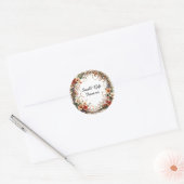 🌸 Aangepaste tekst Wilde bloemen krans 🌸 Ronde Sticker (Envelop)
