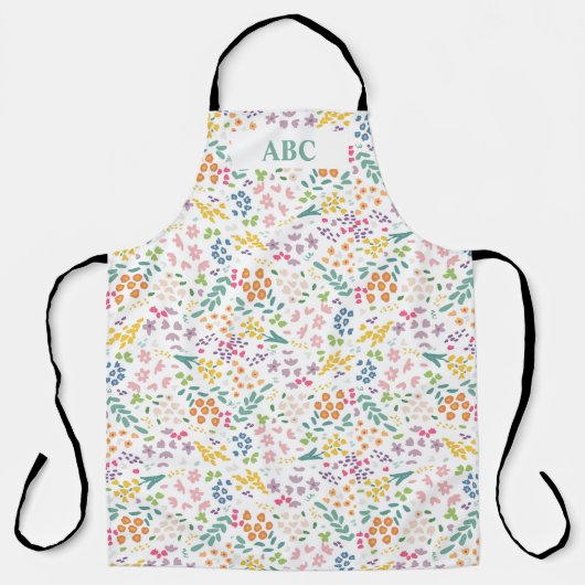 Aangepaste tekst Wildflower Meadow Schort (Voorkant)