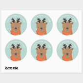 Aangepaste tekst Winter Deer stickers (Vel)