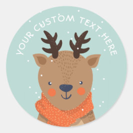 Aangepaste tekst Winter Deer stickers