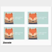 Aangepaste tekst Winter Fox stickers (Vel)