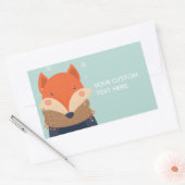 Aangepaste tekst Winter Fox stickers (Envelop)