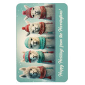 Aangepaste tekst Winter Lamas Magneet (Verticaal)