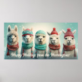 Aangepaste tekst Winter Lamas Poster (Voorkant)
