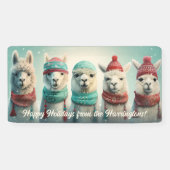 Aangepaste tekst Winter Lamas Spandoek (Horizontaal)