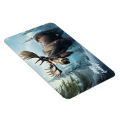 Aangepaste tekst Winter Moose Magneet (Rechterzijde)