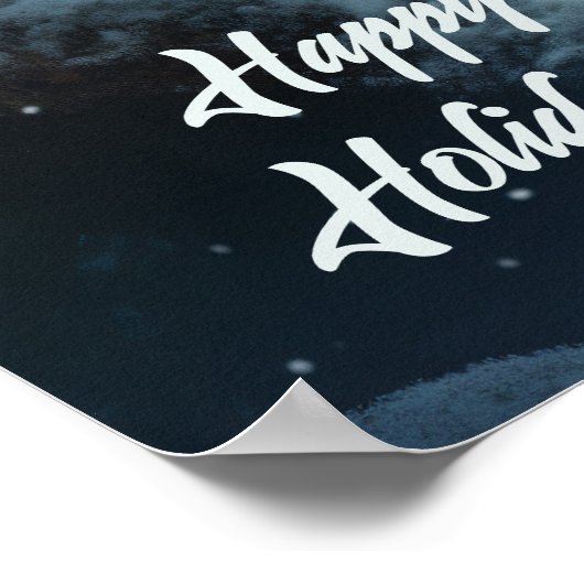 Aangepaste tekst Winter Moose Poster (Hoek)