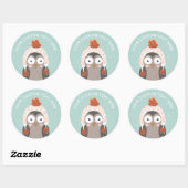 Aangepaste tekst Winter Owl stickers (Vel)