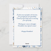 Aangepaste tekst Winter Radiance Chanoeka Feestdagenkaart (Achterkant)